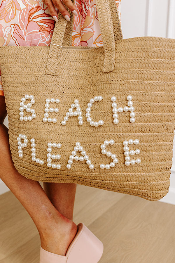 Ultimate Beach Please Woven Tote - Premium Beach Bag