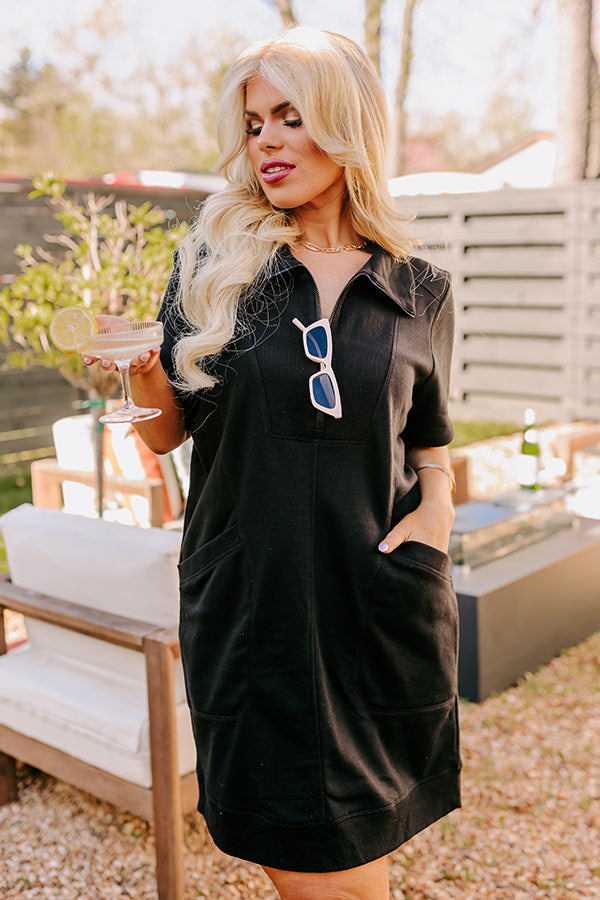 Ultimate Casual Chic Mini Dress - Black Curves