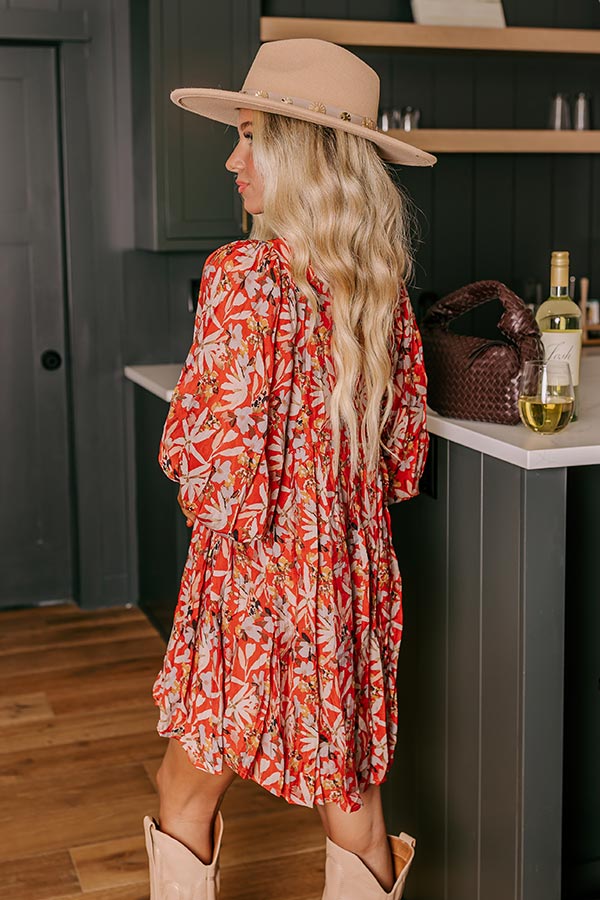 Ultimate Autumn Floral Mini Dress - Falling For You