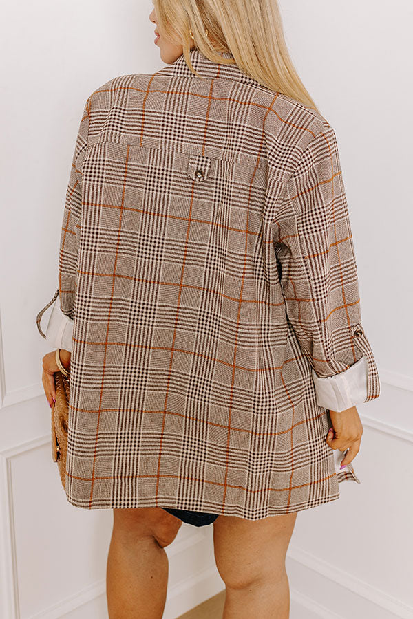 Premium Issey Plaid Blazer - Ultimate Curve Fit