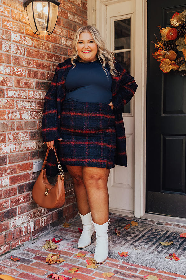 Ultimate Fall Frenzy Plaid Skirt - Curves Edition