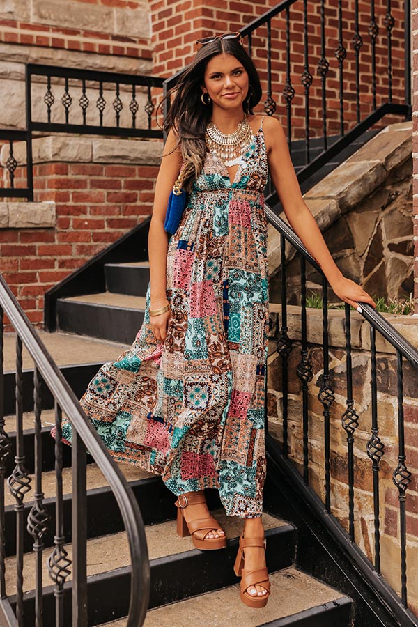 Ultimate Coastal Escape Maxi Dress in Aqua