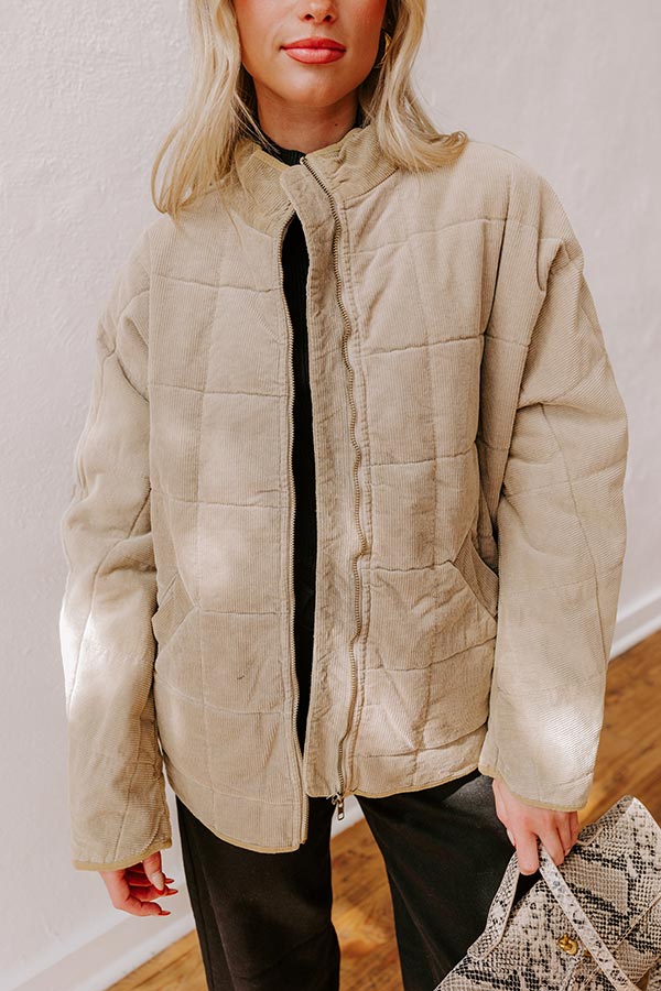 Ultimate Cozy Corduroy Jacket - Warm Taupe