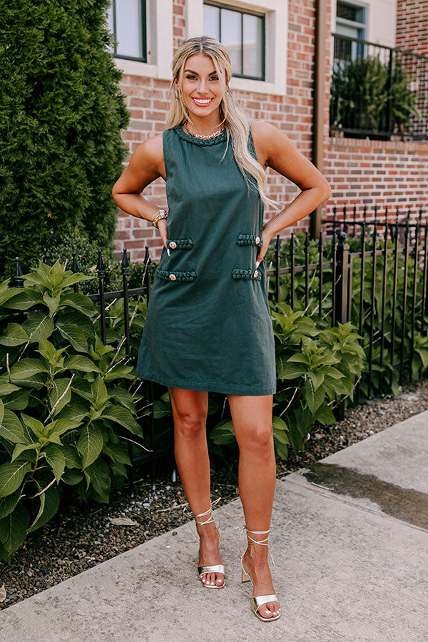 Premium Apple Cider Sippin Mini Dress in Hunter Green - Ultimate Chic Style