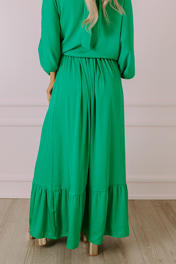 Premium Resort Radiance Maxi Skirt - Green | Ultimate Summer Style