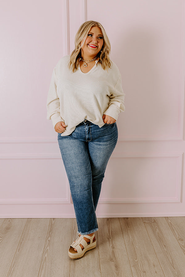 Premium Cream Curves Shift Top - Ultimate Casual Style