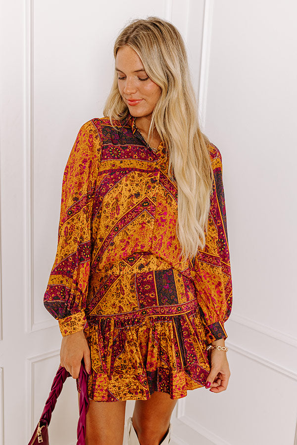 Premium Abstract Button-Up Shirt - Ultimate Fall Style