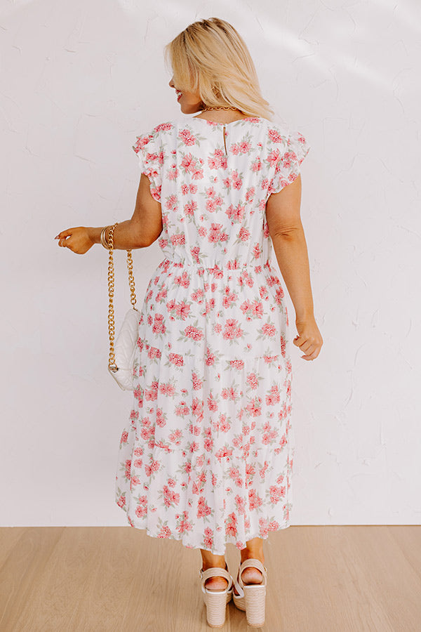 Premium Romantic Smocked Midi Dress - Promise Me Dear