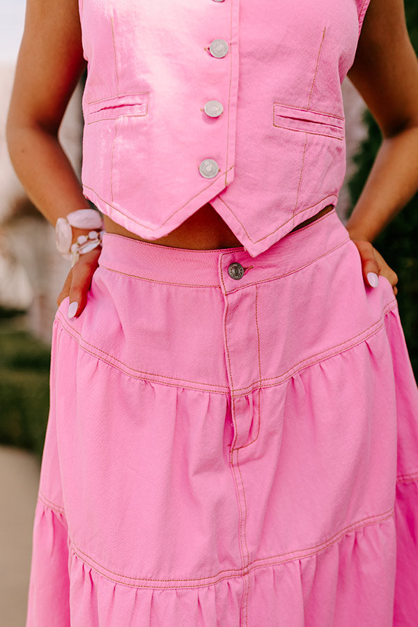 Ultimate Lady Luck High Waist Denim Skirt