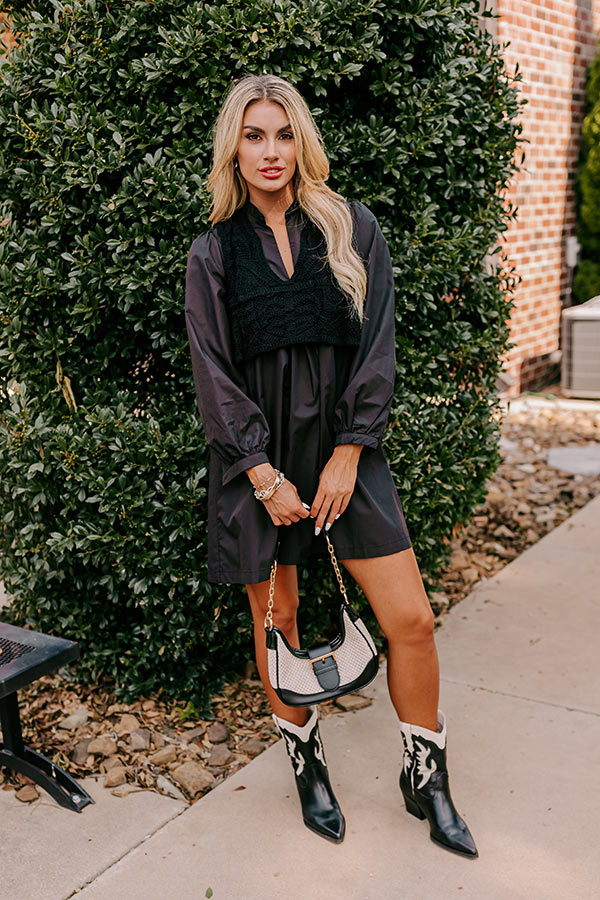 Ultimate Boho Belle Two Piece Mini Dress - Black