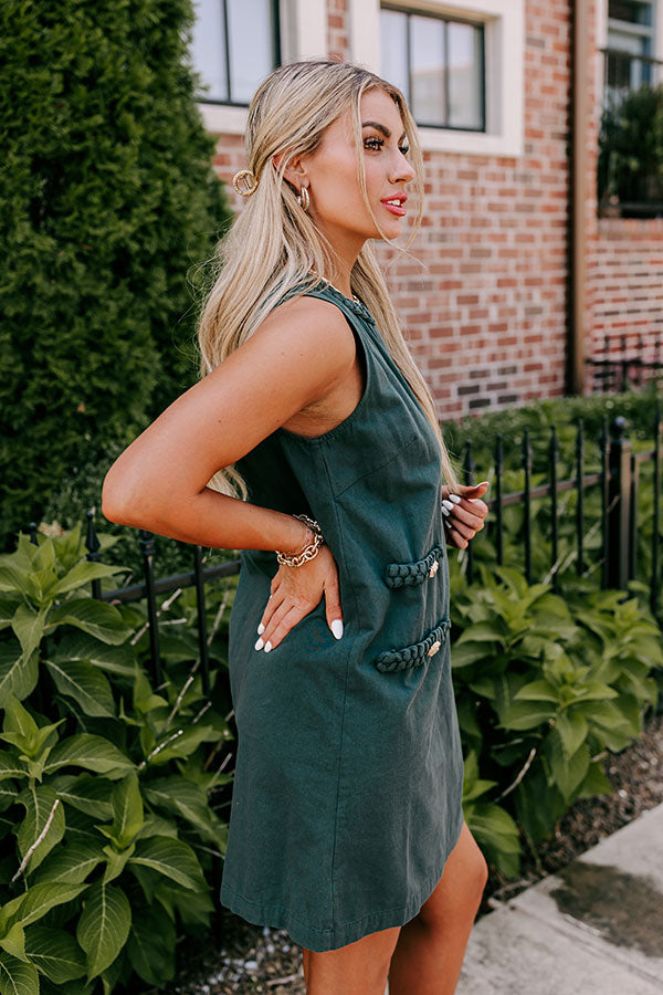 Premium Apple Cider Sippin Mini Dress in Hunter Green - Ultimate Chic Style