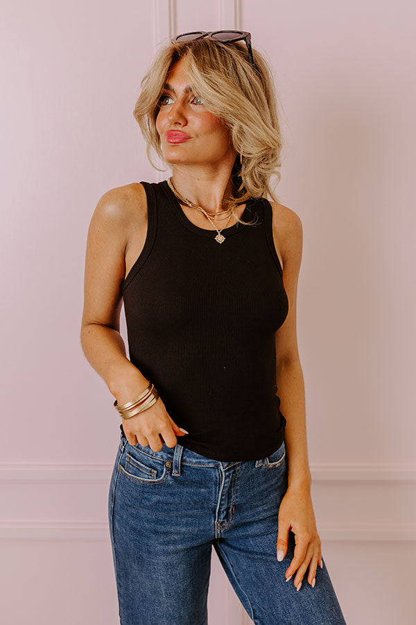 Premium Ribbed Black Top - Ultimate Wardrobe Essential