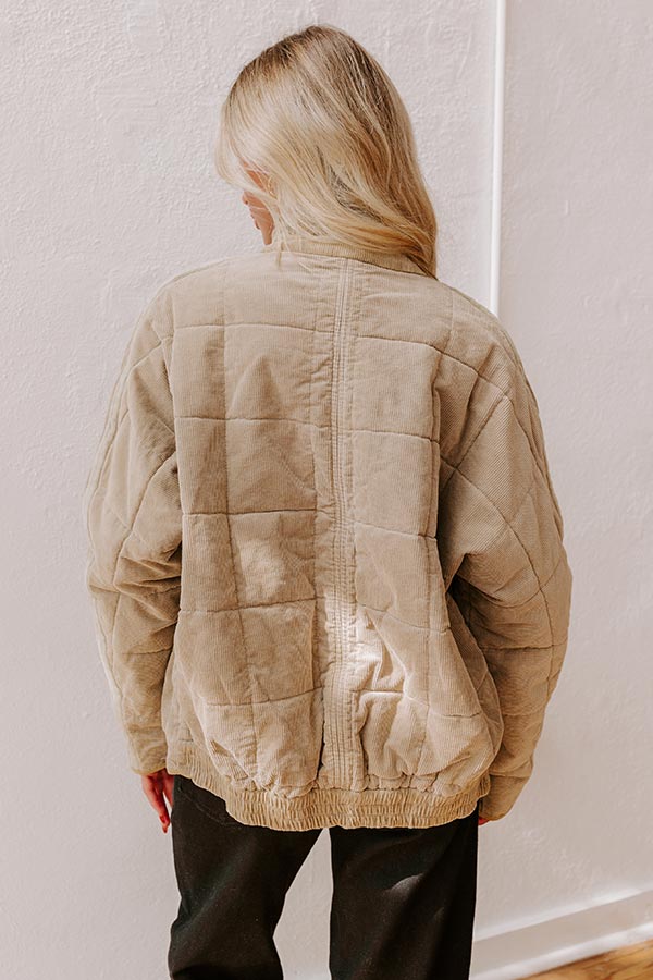 Ultimate Cozy Corduroy Jacket - Warm Taupe