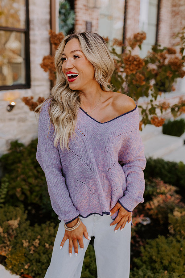 Premium Cozy Knit Sweater - Dusty Purple | Ultimate Fall Style