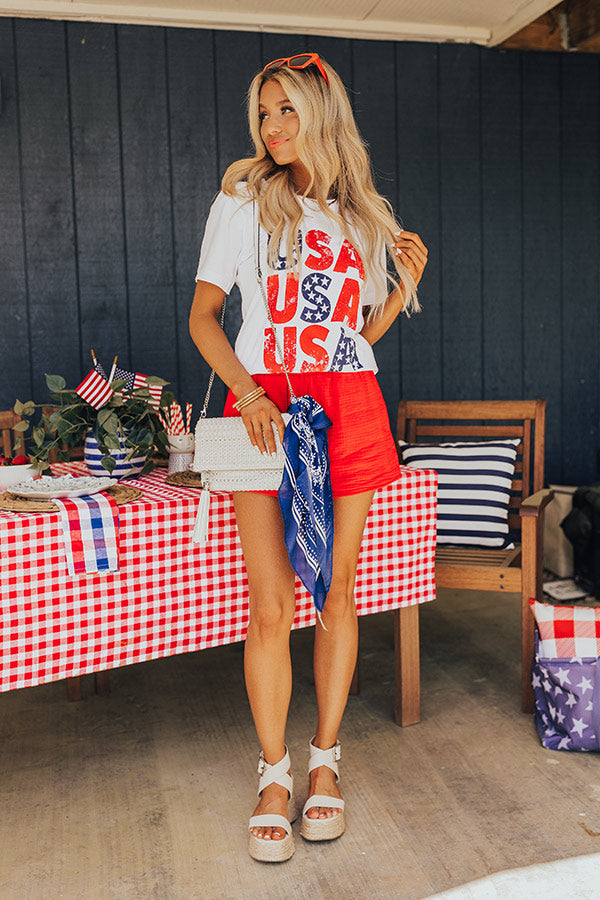 Premium USA Stars Graphic Tee - Ultimate Summer Style