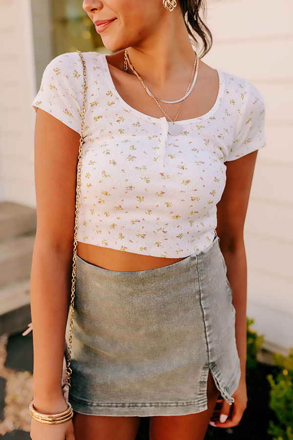 Premium Firefly Evening Floral Crop Top - Ultimate Casual Style