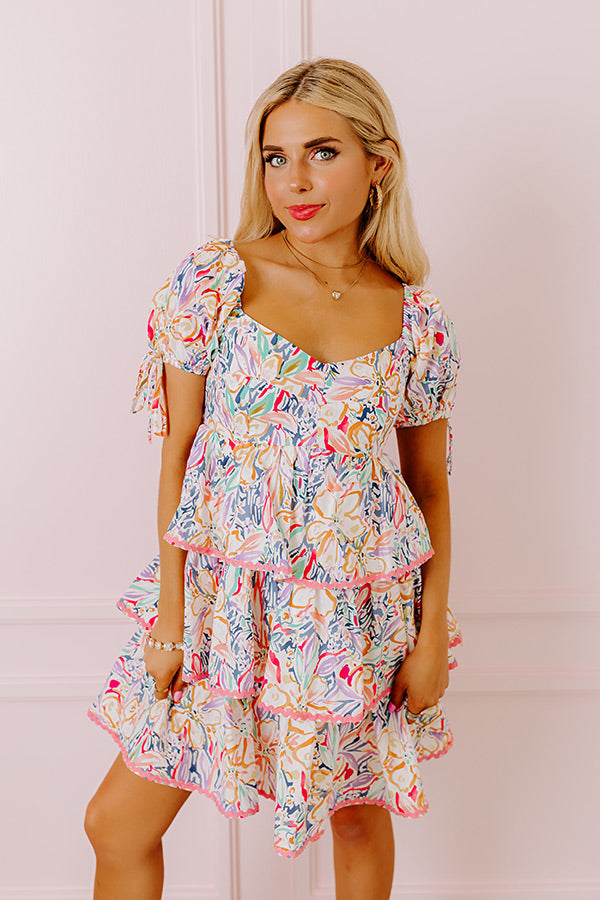 Ultimate Springtime Chic Tiered Mini Dress - Floral Elegance