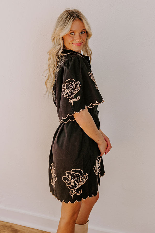 Premium Secret Garden Embroidered Mini Dress - Ultimate Feminine Style