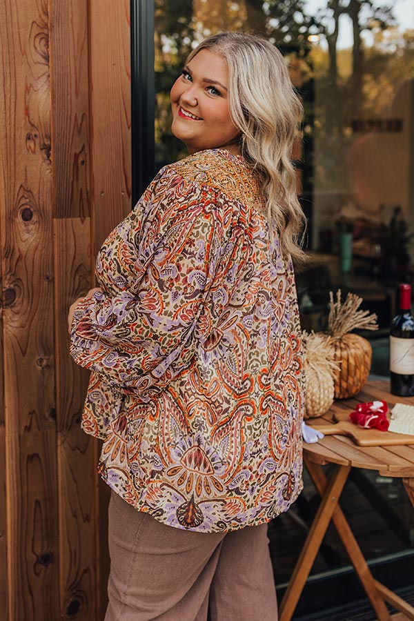 Premium Autumn Paisley Shift Top - Ultimate Style Upgrade