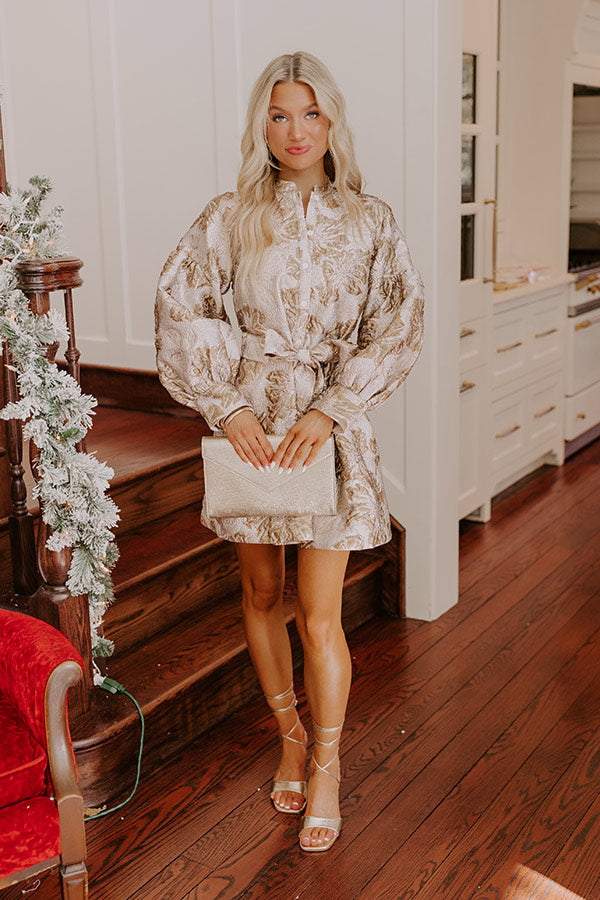 Ultimate Holiday Floral Jacquard Mini Dress - Saint Petersburg Collection