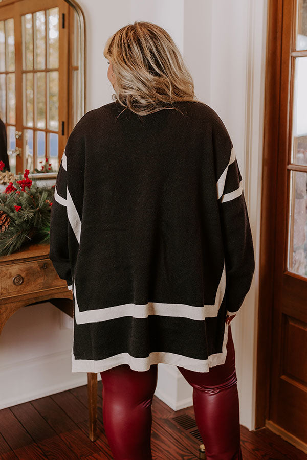 Ultimate Cozy Knit Sweater Top - Black Curves Edition