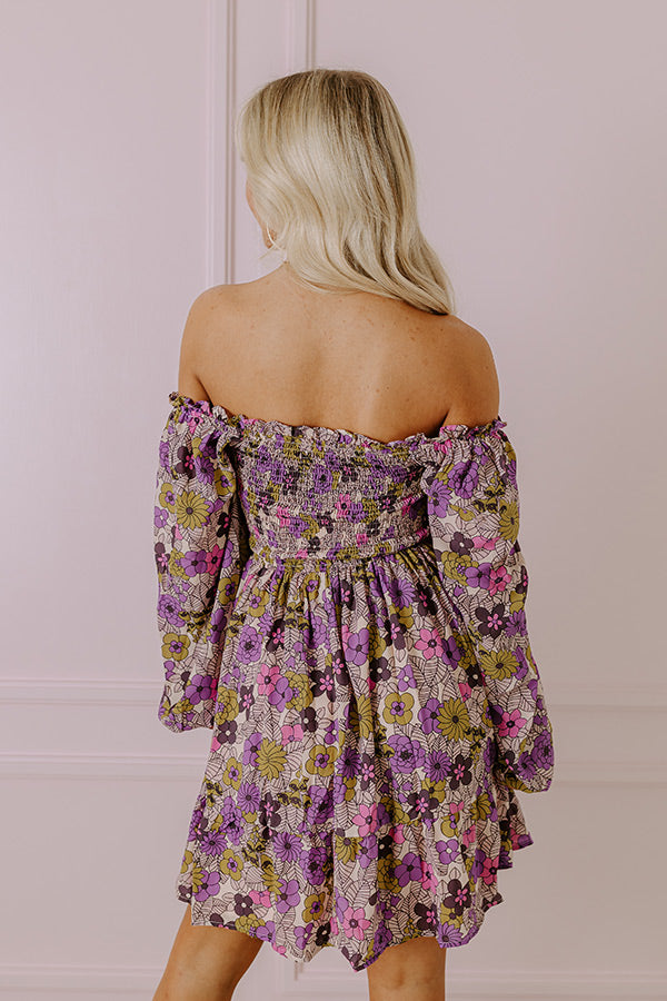 Premium Wildflower Smocked Mini Dress