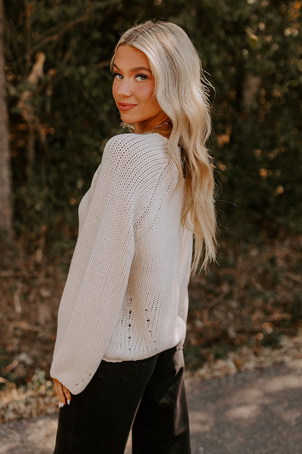 Premium Cozy A La Mode Knit Sweater - Ultimate Comfort in Cream