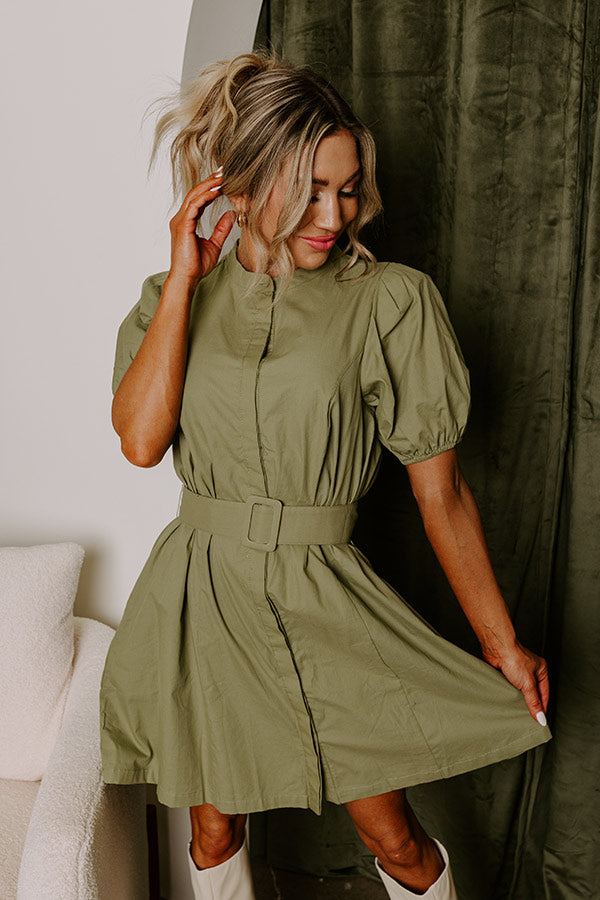 Premium Mojito Muse Button Down Mini Dress - Ultimate Style Upgrade