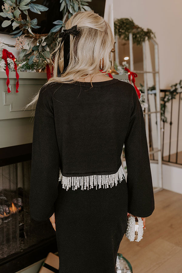 Ultimate Chic Pearl Fringe Sweater Top