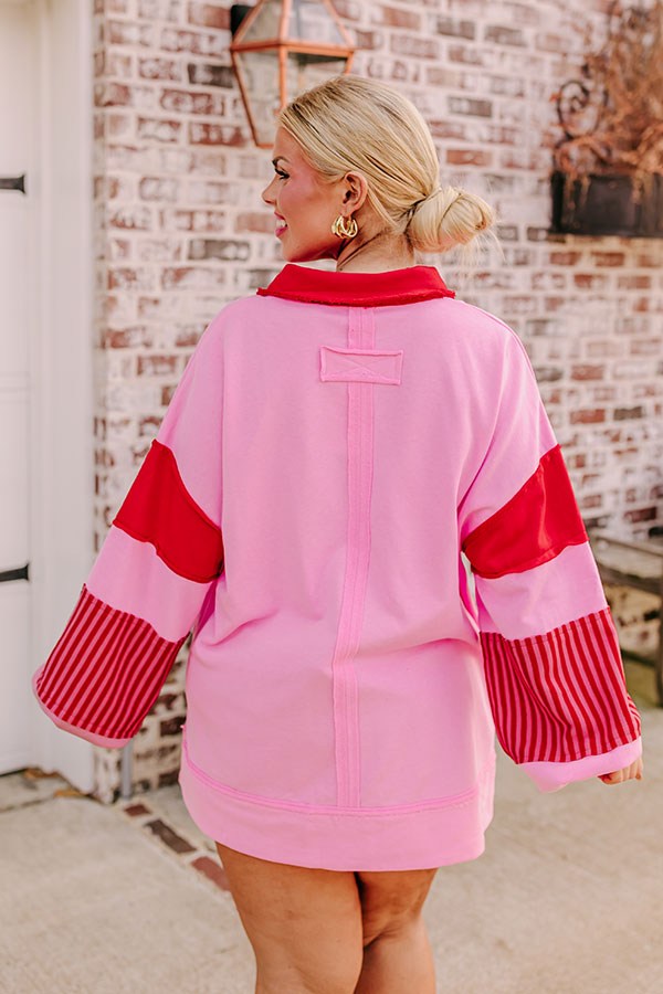 Premium Pink Curves Holding Hands Sweatshirt