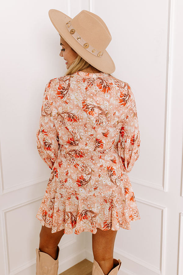 Ultimate Coral Floral Dress