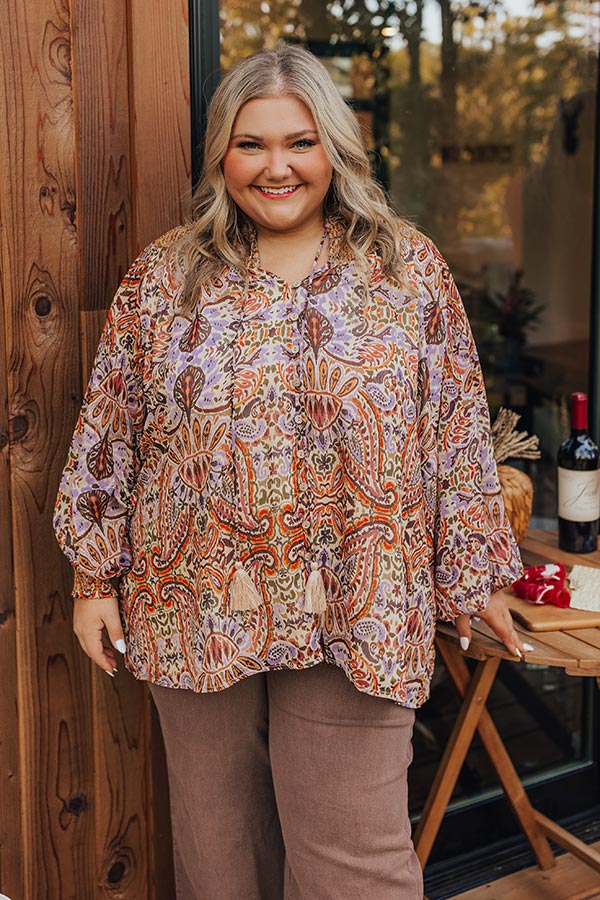 Premium Autumn Paisley Shift Top - Ultimate Style Upgrade