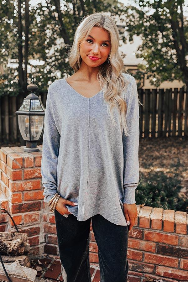 Premium Fall Latte Shift Sweater - Ultimate Comfort in Grey