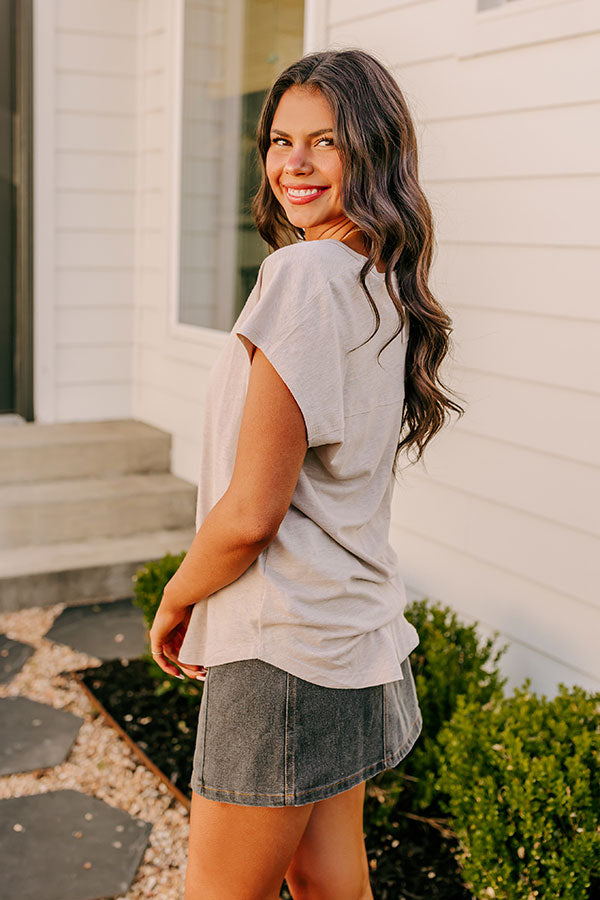 Premium Linen-Blend Shift Top | Warm Taupe | Ultimate Summer Essential