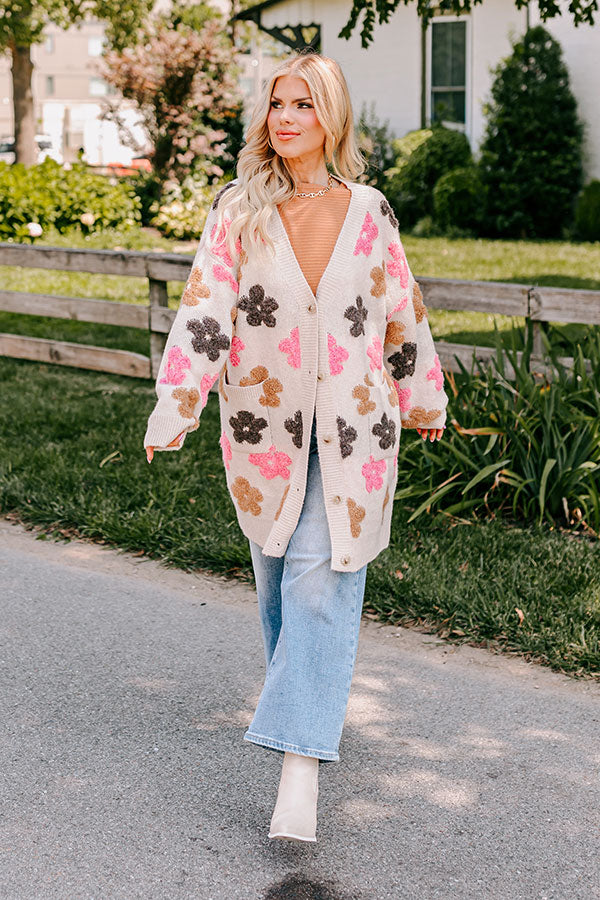Ultimate Cozy Floral Cardigan - Curves Collection