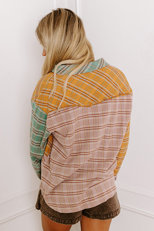Premium Mountain Overlook Colorblock Flannel Shirt