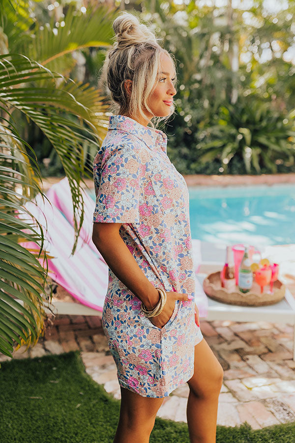 Ultimate Floral Denim Romper - Pink Bloom Edition