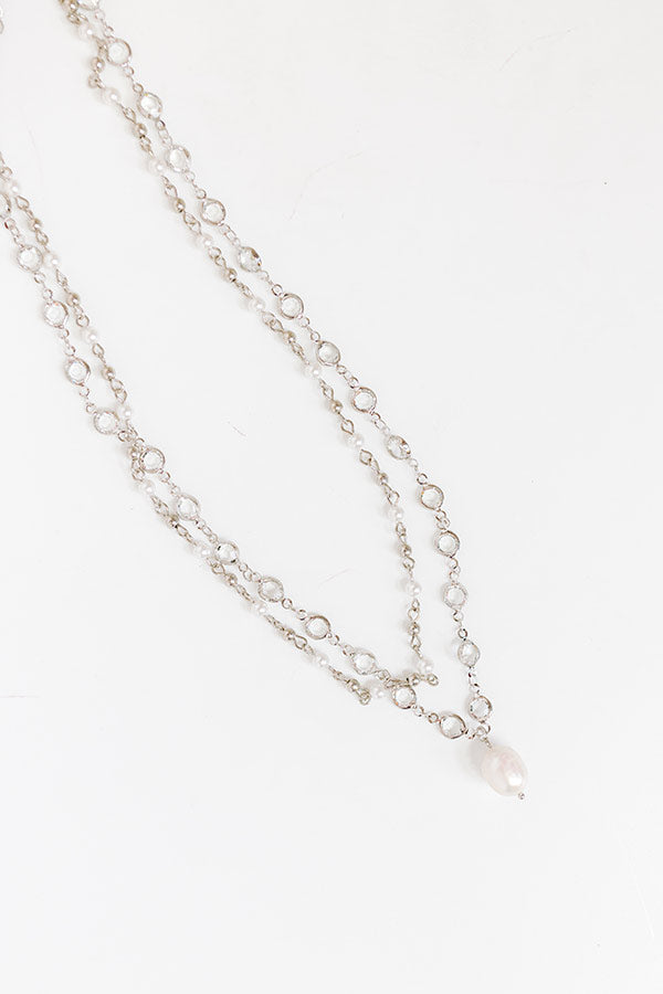 Premium Oceanside Elegance Layered Necklace in Silver