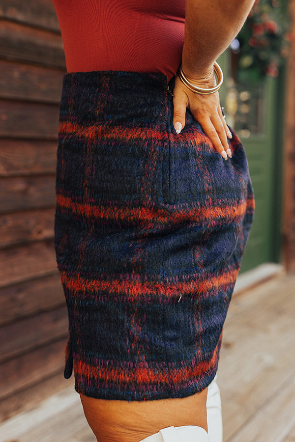 Ultimate Fall Frenzy Plaid Skirt - Curves Edition