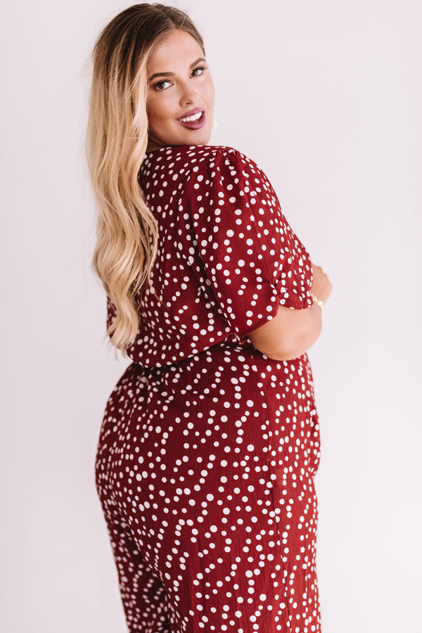 Premium Polka Dot Chic Jumpsuit for Curves - Plus Size