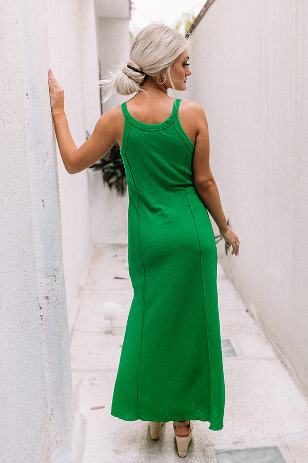 Premium Malibu Pier Maxi Dress in Vibrant Kelly Green