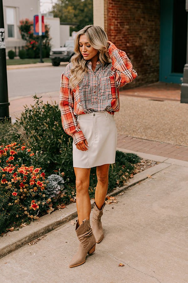 Premium Fall Sunset Flannel Tunic - Ultimate Autumn Style