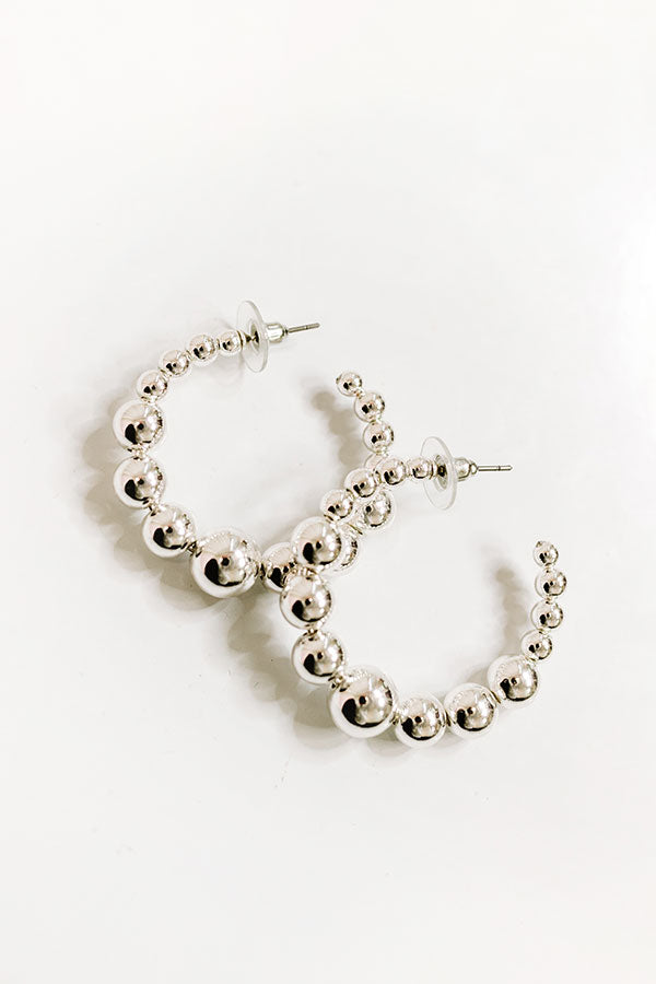 Ultimate Happy Hour Silver Hoop Earrings