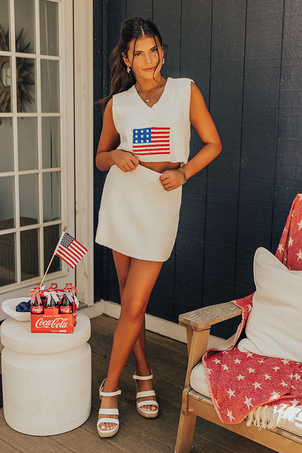 Premium American Girl White Mini Sweater Skirt - Ultimate Style Upgrade