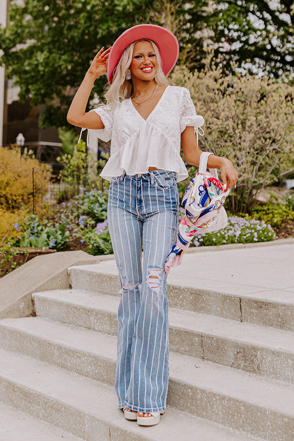 Ultimate Romance Embroidered Crochet Top - White