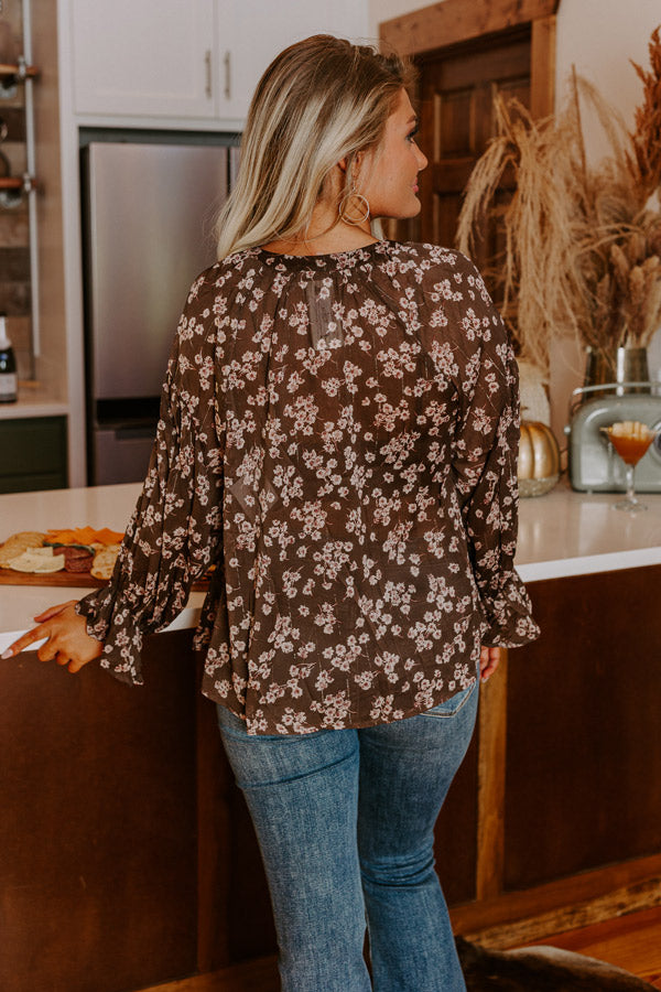 Premium Floral Fascination Shift Top - Ultimate Fall Fashion