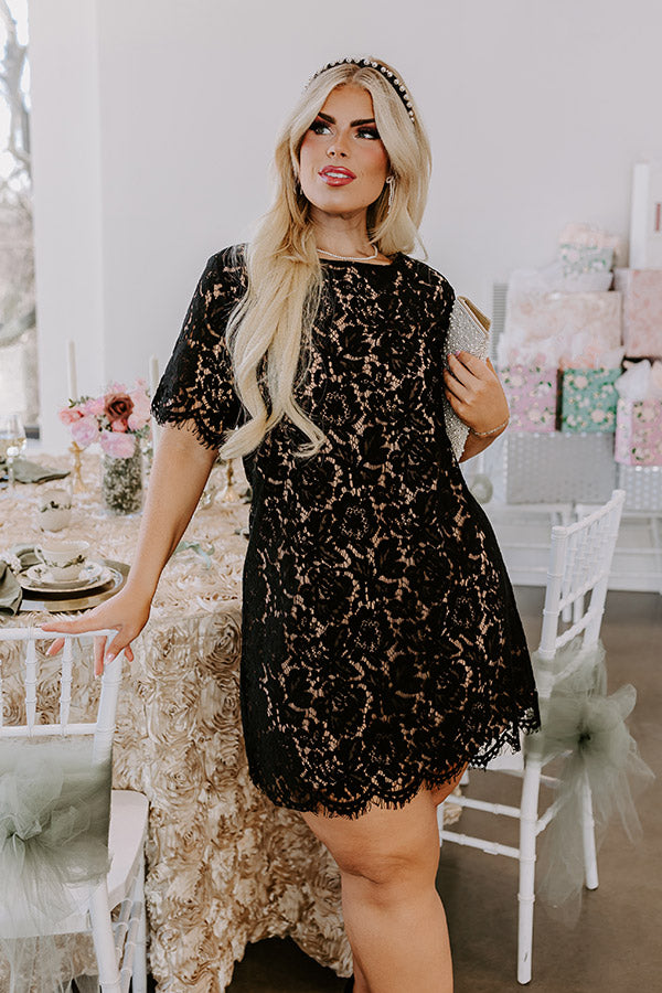 Ultimate Elegance Lace Dress - Black Curves