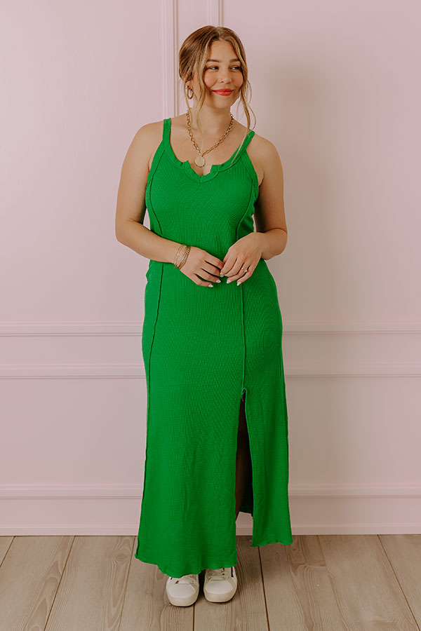 Premium Malibu Pier Maxi Dress in Vibrant Kelly Green