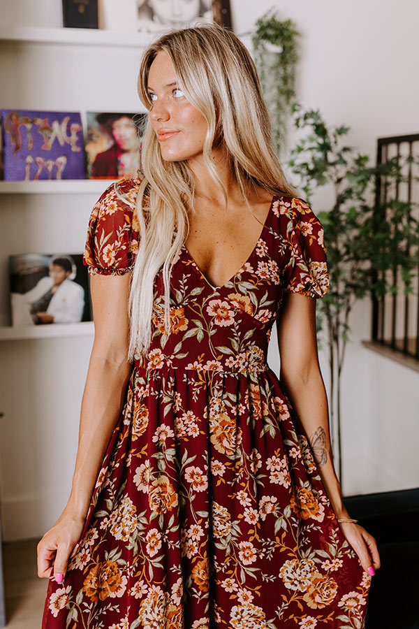 Premium Floral Maxi Dress for Romantic Occasions