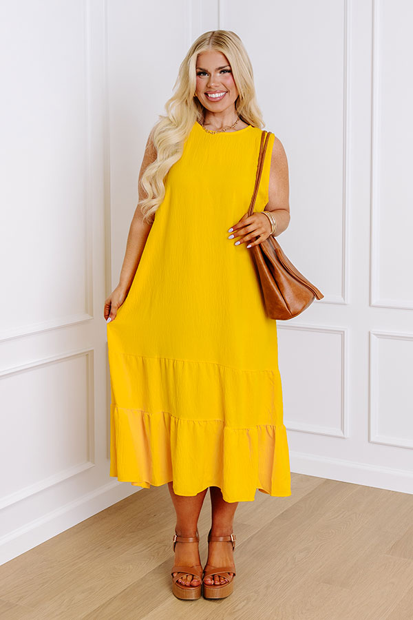 Premium Marigold Summer Shift Dress - Ultimate Comfort for Curves